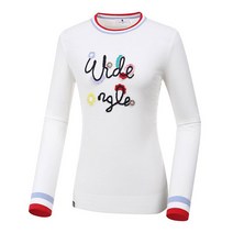 *본사직영* [와이드앵글] 여성 로타 콜라보 자수 포인트 라운드넥 풀오버 L WWP20K33W2