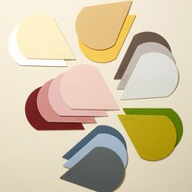 까사무띠 아모르 아망떼 실리콘 티 매트 16color & 2type holder AMORE AMANTE BPA FREE 2P 3P 홀더 테이블 찻잔받침 식탁매트, 올리브
