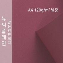 뉴씨플레인 종이문화 얇은 양면색지 120g A4 낱장 1매 No.69 청적, 1장