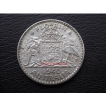 호주 1940년 조지 6세 1플로린 은화 초기 희귀동전 동테크 행운의주화 기념주화