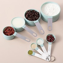 리빙나인 베이킹 계량 컵 스푼 8종세트, 블랙