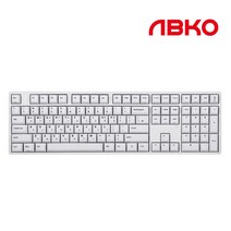 앱코 블루투스 PBT 무접점 게이밍 키보드 45g, KN10BT, 화이트