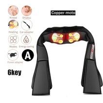 발마사지기 3d 반죽 지압 적외선 가열 반죽 자동차가정 마사지 자궁 경부 목 마사지 목도리 장치 어깨 마사지 51, 협력사, 오, 6 키 블랙 수량