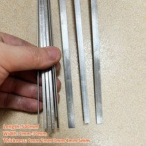 길이 500mm 304 스테인레스 스틸 사각 바 두께 1mm 2mm 3mm 4mm 5mm 플랫 소형 철봉 맞춤 서비스 4 피스, [04] 1x4x500mm 4pcs