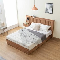 리버퍼니쳐 이레인 호텔식 Q 원목침대+협탁1+본넬매트 RH0320, 단품