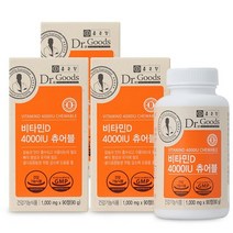 종근당 닥터굿스 비타민D 4000IU 츄어블, 단품, 3병