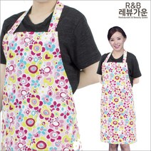 레뷰가운 AP33 앞치마 플라워 축제 꽃집 가게 행사 요양보호사, 1개, AP33_핑크꽃FREE