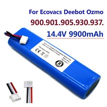전동킥보드보조배터리 100 로봇 ecovacs deebot ozmo 14.4v 9900mah 진공 청소기 용 18650 배터리 기원 900 901 905 930 937 참신, 14.4v 6000mah