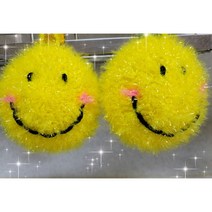 국내산 핸드메이드 아크릴수세미 스마일호빵/1P 두툼한 아크릴수세미 수세미, 옐로우스마일