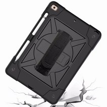 보조배터리 IPad 9th 8th 7th 10 2 10.2 A2197 A2429 A2603 어깨 스트랩 태블릿 TPU 실리콘 PC 스탠드 Fundas, [05] black black