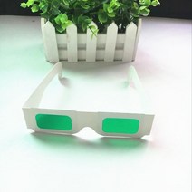 VR VR기기20PCS 비밀 디코더 안경 레드-레드/그린-그린/블루-블루 필터 렌즈 화이트 Foldable 프레임 3d sw, 한개옵션1, 04 Green-Green