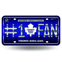 Rico Industries NHL 보스턴 브루인스 #1 팬 메탈 번호판 태그 15.2 x 29.2cm(6 x 11.5인치), Toronto Maple Leafs