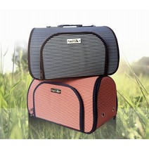 강아지 이동백 소형견 가방 기내용 소프트 케이지 중 스트라이프 랜덤