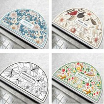 규조토 반원 발매트 욕실 화장실 주방 규토 규조트 발깔개 발수건 닦개 발판, 화이트 50x80(cm)