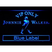 VIP전용 조니워커블루라벨 LED 네온 라이트 사인, 보라색_60x40cm Horizontal