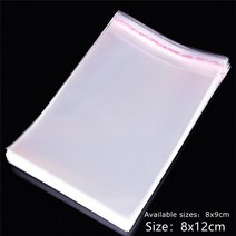 선물 포장 박스 100pcs 투명 자기 접착 인감 가방 opp 플라스틱 셀로판 가방 사탕 가방 파우치 보석 가방, 사탕 가방-100pcs, 8x12cm, 07 8x12cm