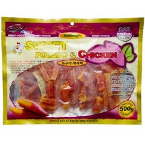 라이코스펫 써니 실속형 강아지간식 500g 고구마사사미, 단품