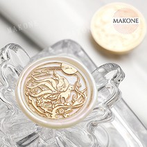 Makone 상표등록 실링 왁스 스탬프 헤드 동화 마법 테마 씰링 도장 왁스씰, B