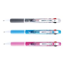 마이펜 세이프티 클립 3색 유성 볼펜 국산 삼색 1타스, 0.7mm x Gray