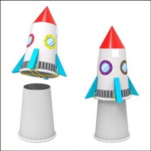 GDG2512 고무줄 종이컵 점핑로켓 5인용 과학상자/초등학교실험/과학키드/유아과학교구