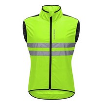 승마조끼 WOSAWE-사이클링 반사 조끼 방풍 러닝 안전 오토바이 Gilet MTB 라이딩 자전거 의류 민소매 자켓, EUL(ASIA XL), BL205-그린