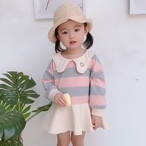 아이엠베베 여아용 하티스트 면 긴팔원피스