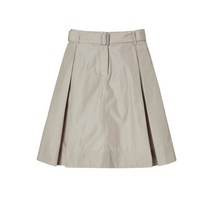 22FW [BRITISH CLASSIC]베이지 벨티드 A라인 스커트 HWSK2C521I2