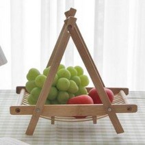 A 나무 채반 빵 과일 간식 바구니 트레이
