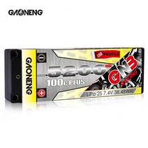 가오능 5200mAh 5500mAh 7.4V 100C 2셀 수퍼슬림 RC 배터리, 5500 2S LP XT60