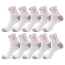 리카 남성용 운동 런닝 축구 스포츠양말 10켤레입, 오렌지