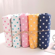원단킹 대폭 면40수 트윌] 비비드 7mm도트 5color_WS 840 (3907751), 네이비바탕 백아이도트