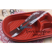배달전문점 돈가스 생선까스집 플라스틱 포크나이프 100개세트 일회용