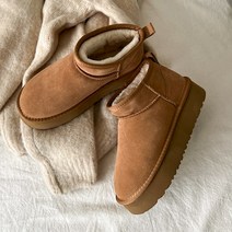 밀로바니 소가죽 털안감 여성 겨울 숏 부츠 방한화