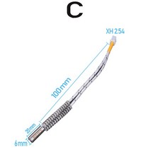 3D 프린터6x16 6x20 6x30mm 세라믹 카트리지 히터 12V 24V 40W 50W 60W 70W CNC 3D 프린터 프린트 헤드 핫, 16 C for Anycubi Mega S