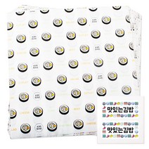 벅스웨이 김밥포장지 200장+맛있는김밥 스티커 100장, 1세트