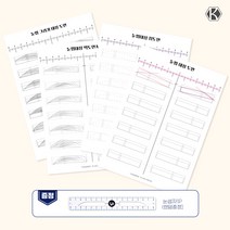 A5 눈썹그리기가이드 눈썹대칭도안4종 (눈썹자랜덤증정) / 페더링눈썹 여자눈썹모양 남자눈썹모양 눈썹연습도안, 눈썹그리기대칭도안(먹)