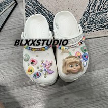 바비 인형 사람 얼굴 지비츠 세트 캐릭터 여아 크록스 장식