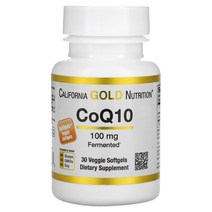 캘리포니아 골드 뉴트리션 CoQ10 100mg 30개의 베지 소프트겔, 100 mg, 30 Count