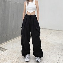[디애니몰] 여자 힙합 카고 포켓 밑단 스트링 팬츠 SH-500228