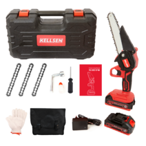 켈슨 고출력 무선 전기톱 15.24CM 충전식 체인톱 21볼트, 배터리2개풀세트