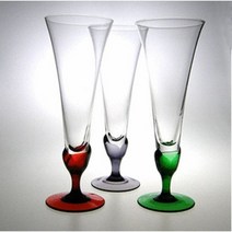 튤립(빨강 포도색 초록) 샴페인잔 (1P), 빨강(CH5402RD)