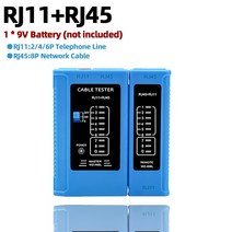 RJ11 RJ45 네트워크 케이블 테스터 휴대 LAN 전화 검사기 감지기 전문 전기 도구 LED 표시, [06] Blue
