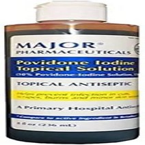 Major Povidone Iodine 10% Unflavored Solution 8 Fl Oz, 1