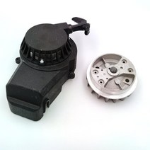 신형 알루미늄 누구나 풀 스타터 시작 플라이휠 클로 코드 휴대용 포켓 자전거 ATVs 쿼드 49cc 모어 엔진, 01 Black