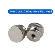 니켈 도금 널링 썸 나사 너트 M3 M4 M5 M6 M8 스텝 핸드 블라인드 홀, 10 M4xD16x10_06 10 Pcs