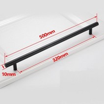 방문 손잡이 교체 방화문 문손잡이 샷시 강화 도어 철문 싱크대 중문 미닫이 출입문 베란다 직경 스테인레스 스틸 주방 캐비닛 바 풀 핸들 스테인레스 핸들, 블랙 320mm