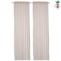 이케아 커튼 반투명 뷔모트 한쌍 베이지 120x250cm 커텐 창문 거실 가림막 가리개 방한 방풍 홈데코