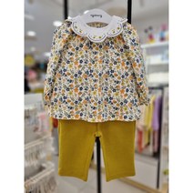 아가방 [동아쇼핑점]겨울이월할인 신생아 여아 상하세트 블라우스형 상하세트 #백일 돌선물추천#등원룩 활동복 일상복 /부드러운촉감 꽃자수넥프릴 상하따로 코디해도 이쁜 제니사슴카라상하