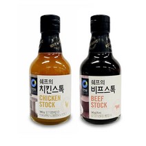 청정원 쉐프의 비프 /치킨스톡340g 육수내기/ 감칠맛 조미료 미원 요리, 코꾸모 쿠팡 비프스톡340g, 코꾸모 쿠팡 본상품선택