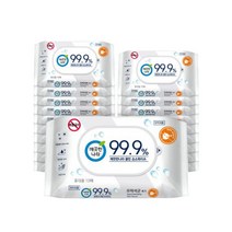 [깨끗한나라] 99.9% 클린 손소독 물티슈 휴대용 (10매 x 20팩), 99.9% 클린 손소독 물티슈 휴대